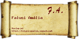 Falusi Amália névjegykártya
