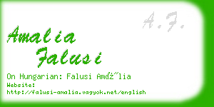 amalia falusi business card